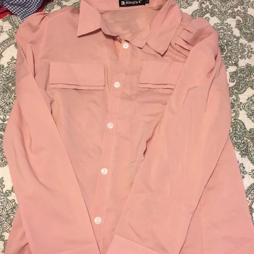 Dusty Rose Chiffon Blouse